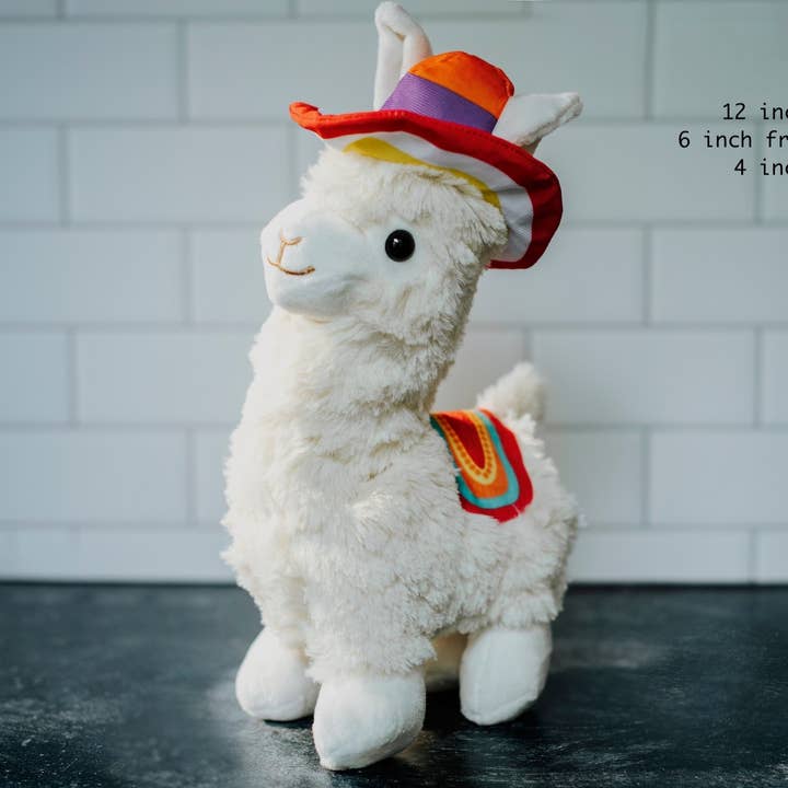 Jouet en peluche alpaga/lama avec couineur, effet de froissement et grelot pour la vente par Barkwow