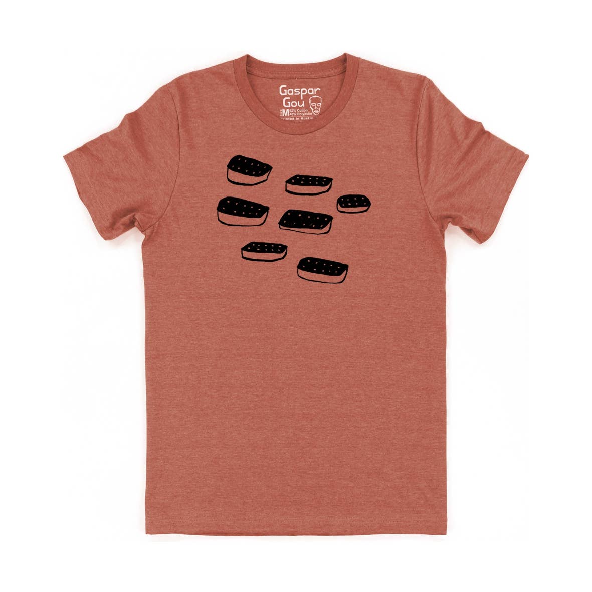 Gaspar Gou - Wholesale Screen Printed T-Shirt - Men's - Ice Cream Sandwiches Charlie Tee1