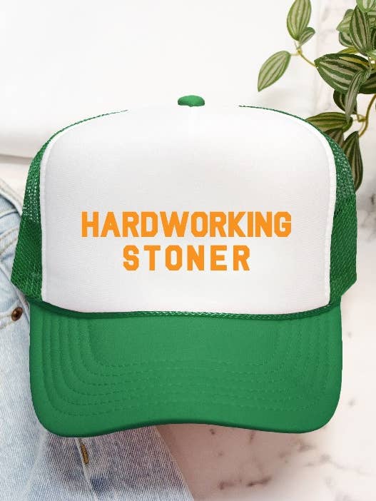 Hardworking Stoner - trucker hat for wholesale by Hardworking Stoner