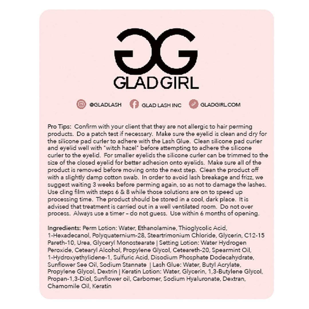 GladGirl - Wholesale Eyelash/Brow Serum - LashLift™ Eyelash Perming Kit With Keratin6