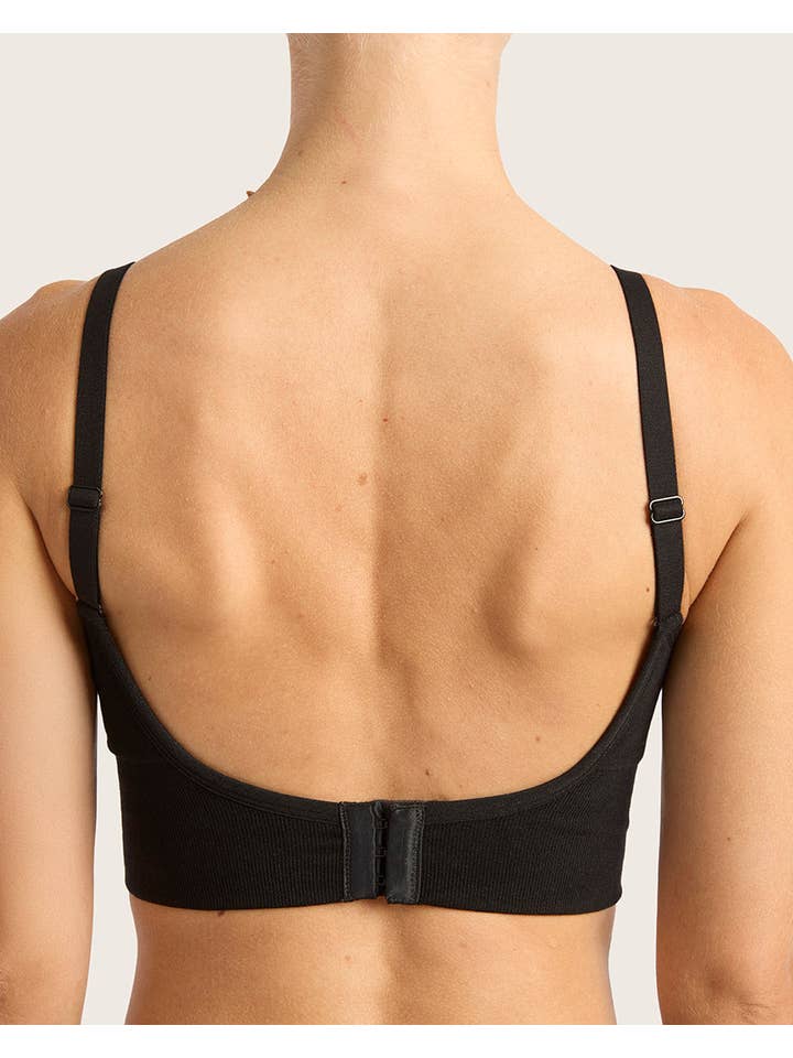 Wireless Low Back Bra - Black for wholesale on Faire4