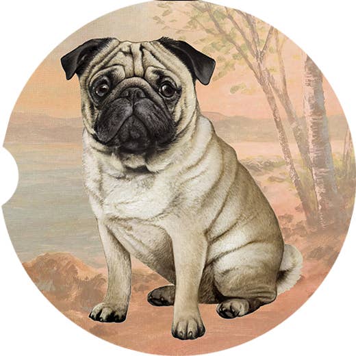 E&S Pets - Wholesale Car Coaster - Unisex - Pug Car Coaster