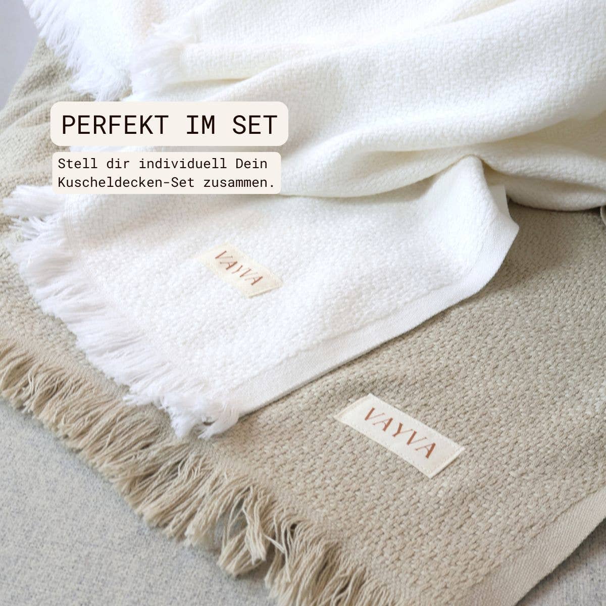 VAYVA - Vente Plaids - Couverture très douce | Plaid en bambou et coton pour le canapé6