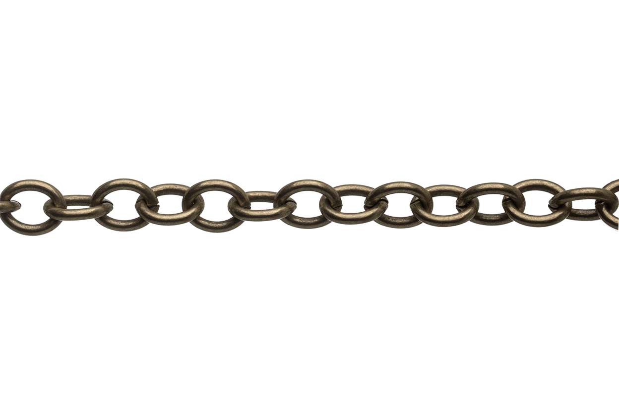 Continental Beads - Wholesale Craft Supplies - Oval Cable Chain 7mm x 5.8mm available in Multiple Colors sold by the Foot - CH 26092