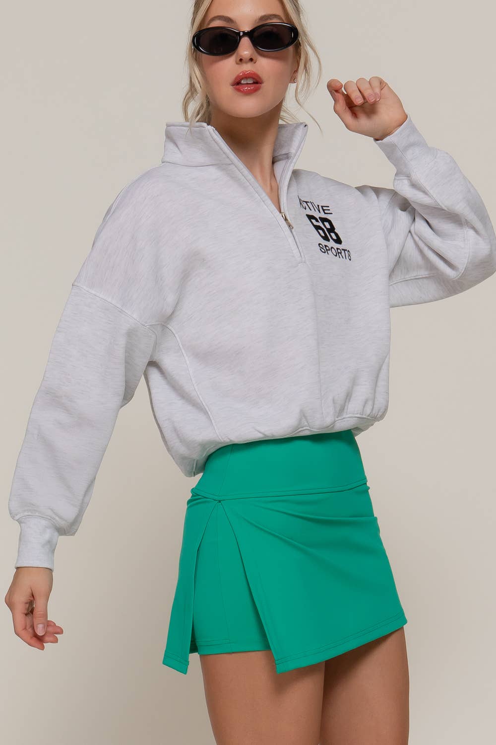 Active Basic | Active USA - Wholesale Athletic Shorts - Women's - Side Slit Style Activewear Skort27