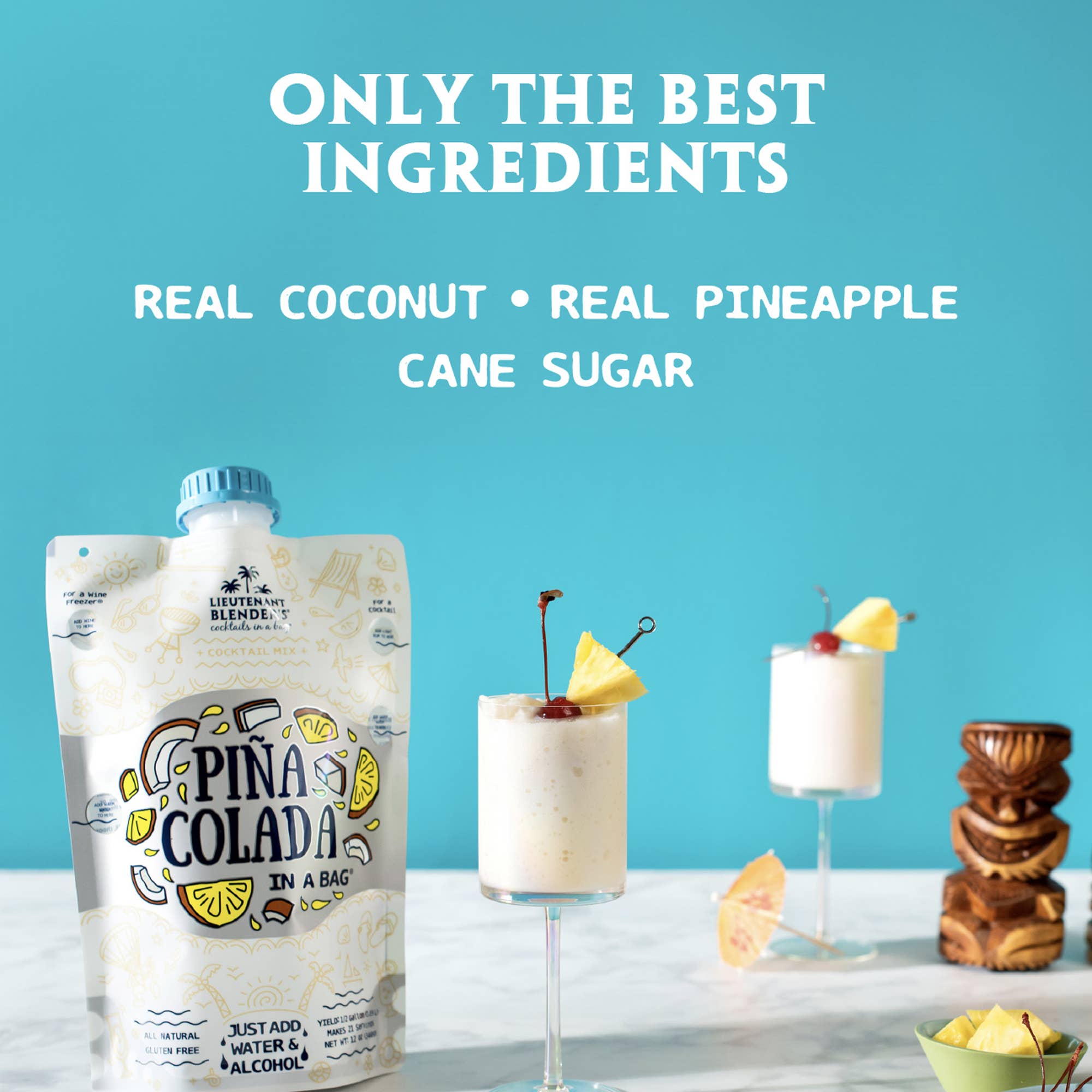 Lieutenant Blender's Cocktail Mixes - Wholesale Cocktail Mix/Syrup - Pina Colada in a Bag® Cocktail / Mocktail Slushie Mixer5