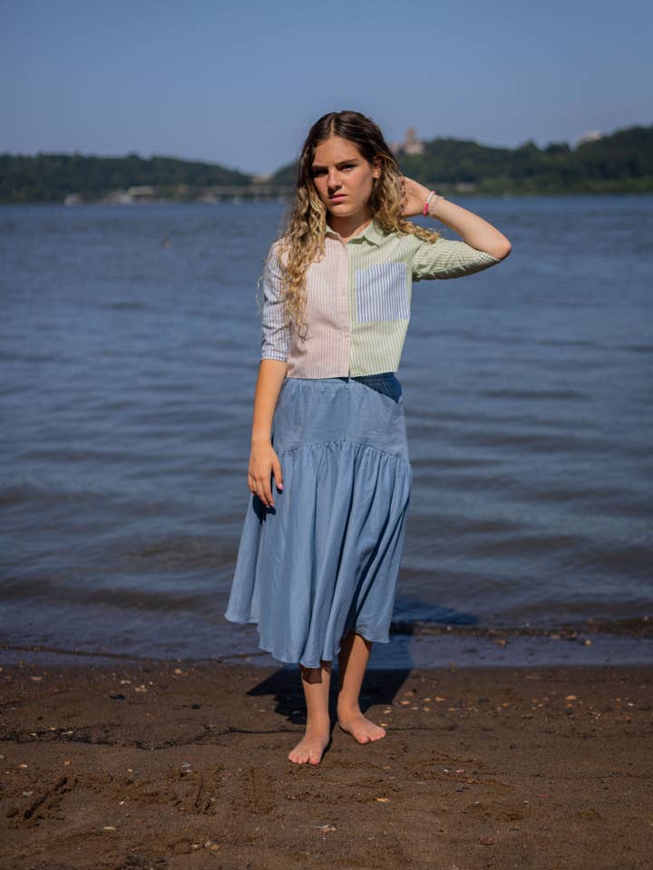 Frills and Freckles - Wholesale Rok - Kinderen - Batiste Gerokte Rok met U-Pas 161