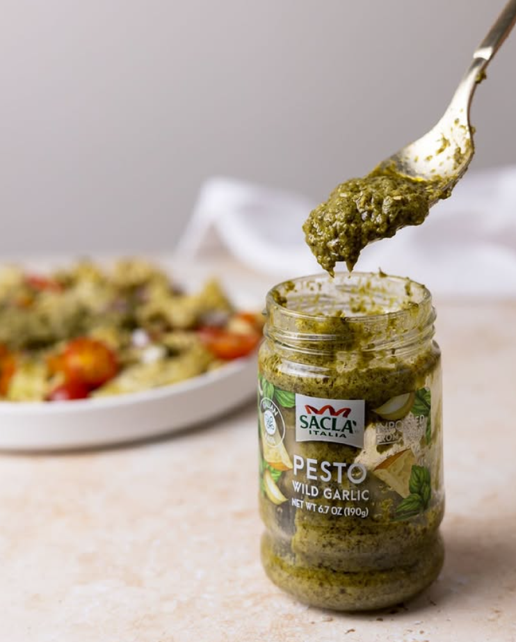 Sacla - Wholesale Pesto - Sacla Italy Wild Garlic Basil Pesto 6x6.7o Green Pasta Sauce3