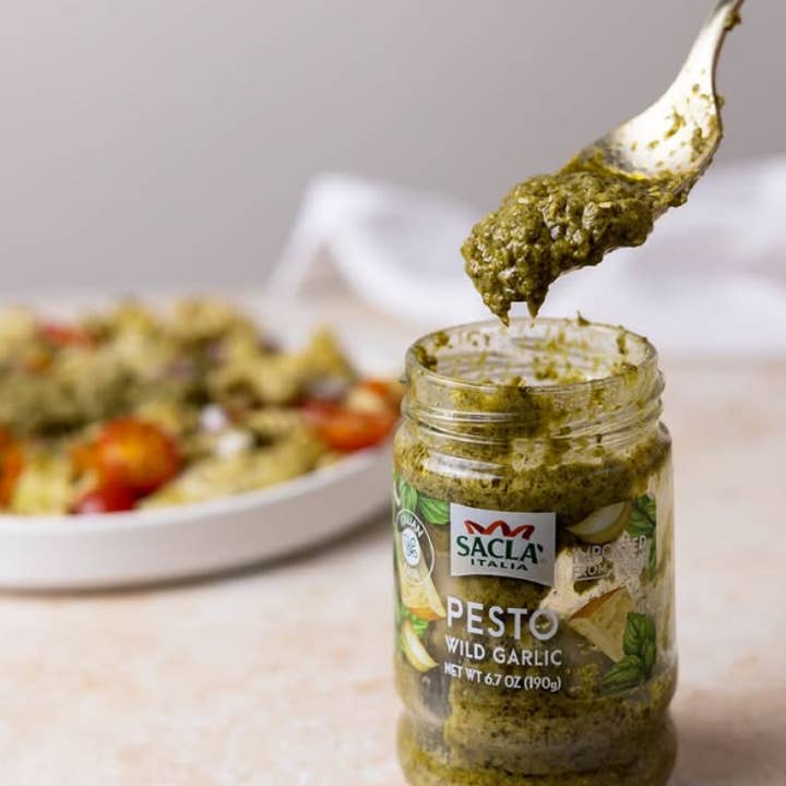 Sacla - Wholesale Pesto - Sacla Italy Wild Garlic Basil Pesto 6x6.7o Green Pasta Sauce3
