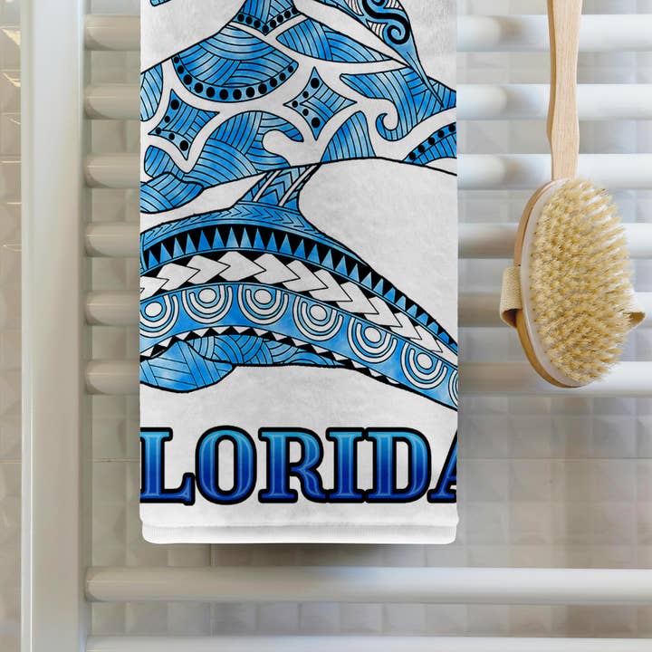3dRose - Wholesale Bath Towel - 3dRose, Tribal dolphins for your vacation to Destin Florida., Towel