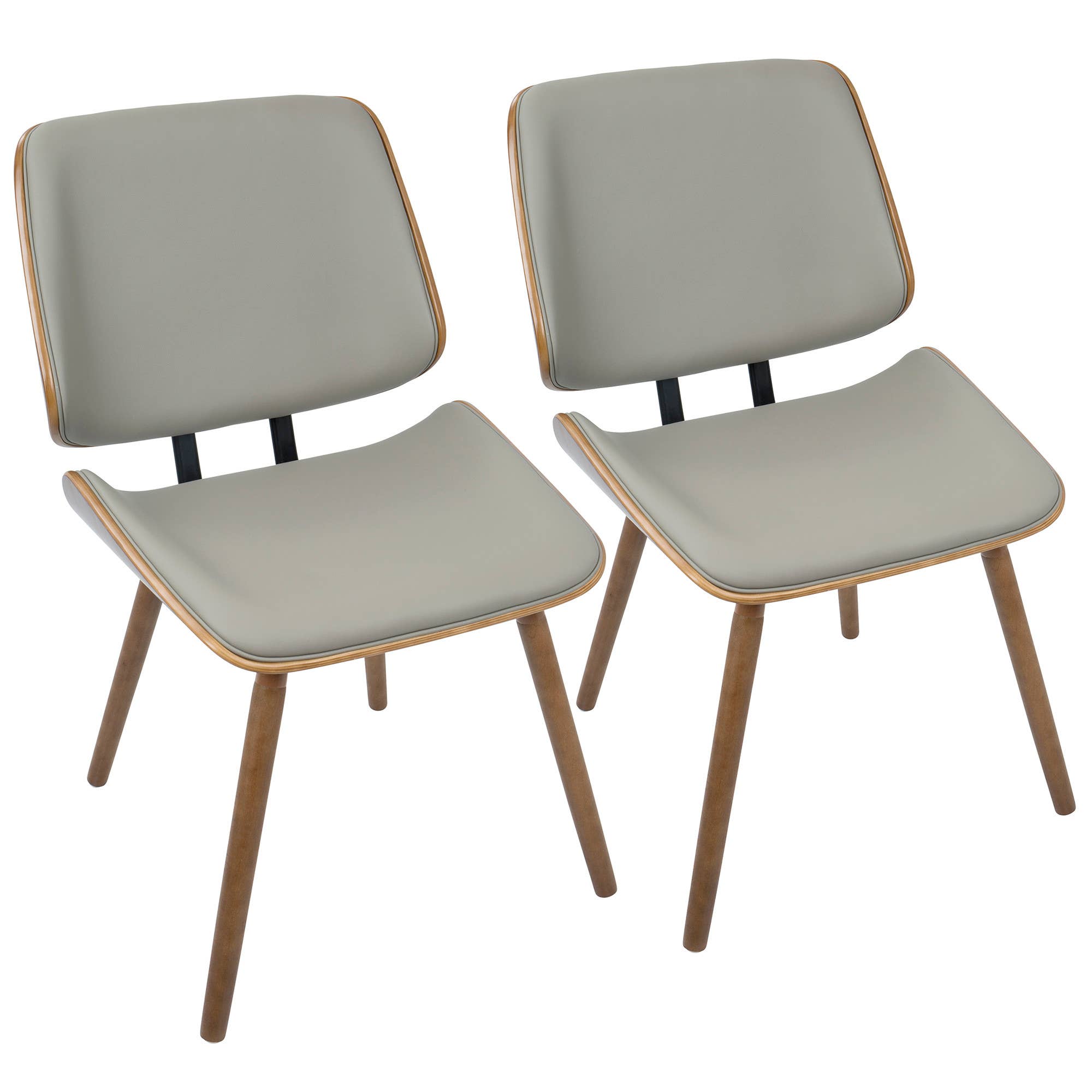 Walnut Black Lombardi Chair - Set of 2 for wholesale on Faire4