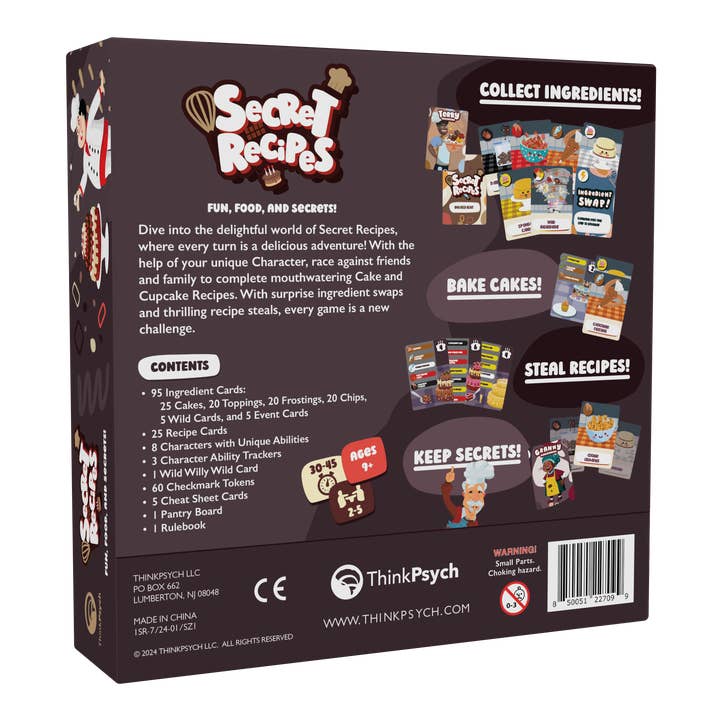 ThinkPsych - Wholesale Board Game - Secret Recipes1