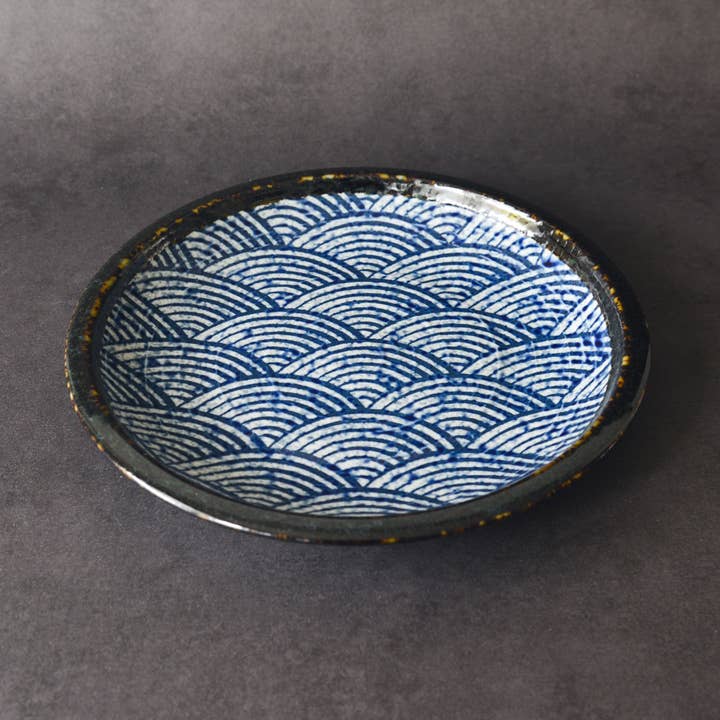 HARMONY NIPPON - Wholesale Dinner Plate - Mino ware Plate L - Aomiha Wave0