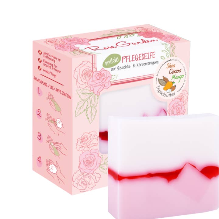 BadeFee - Wholesale Bar Soap - Rose Garden Care Soap - with delicately floral rose