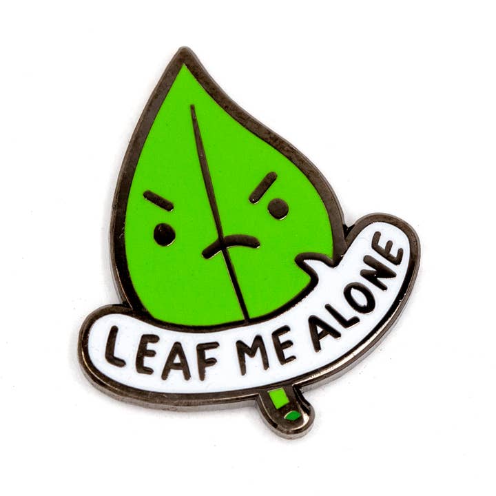 Leaf Me Alone Enamel Pin for wholesale by These Are Things