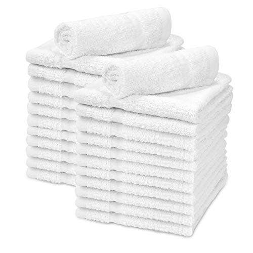 Soft Textiles - Wholesale Wash Cloth - WashCloth 12x12 White 100% Pure Cotton Gym Towel Soft Textiles0