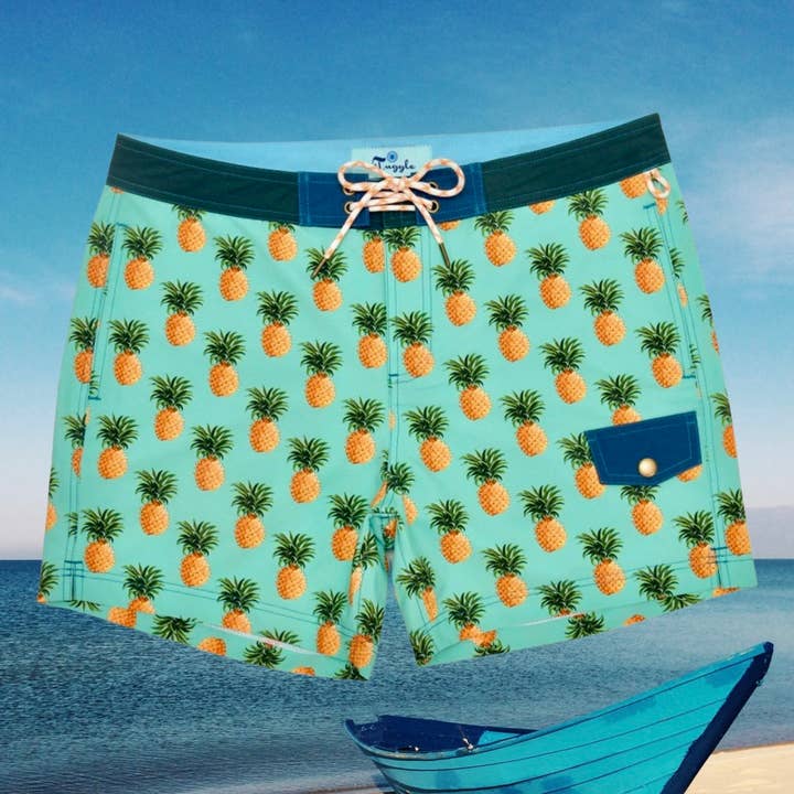 PINEAPPLES Board Short 5" Inseam for wholesale by El Tuggle