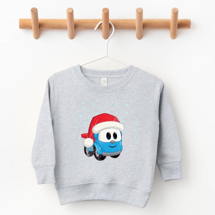 Sweatshirt graphique pour tout-petit Leo le Camion Bonnet de Noël Neige pour la vente par The Juniper Shop Wholesale