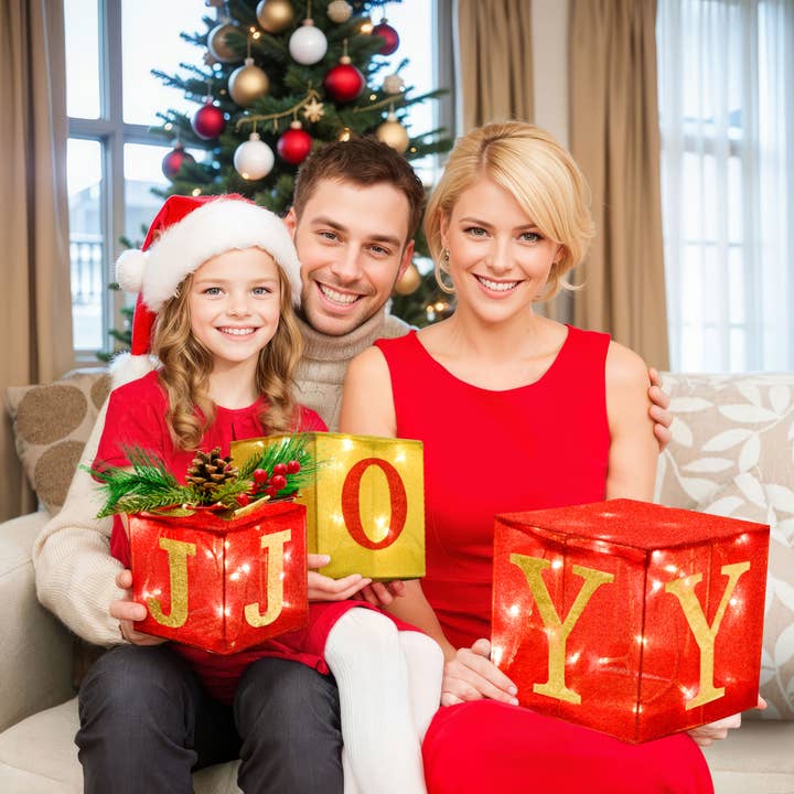 Fun Little Toys - Wholesale Christmas decoration - 3PCS Christmas Lighted Gift Boxes: Illuminate Your Holiday4