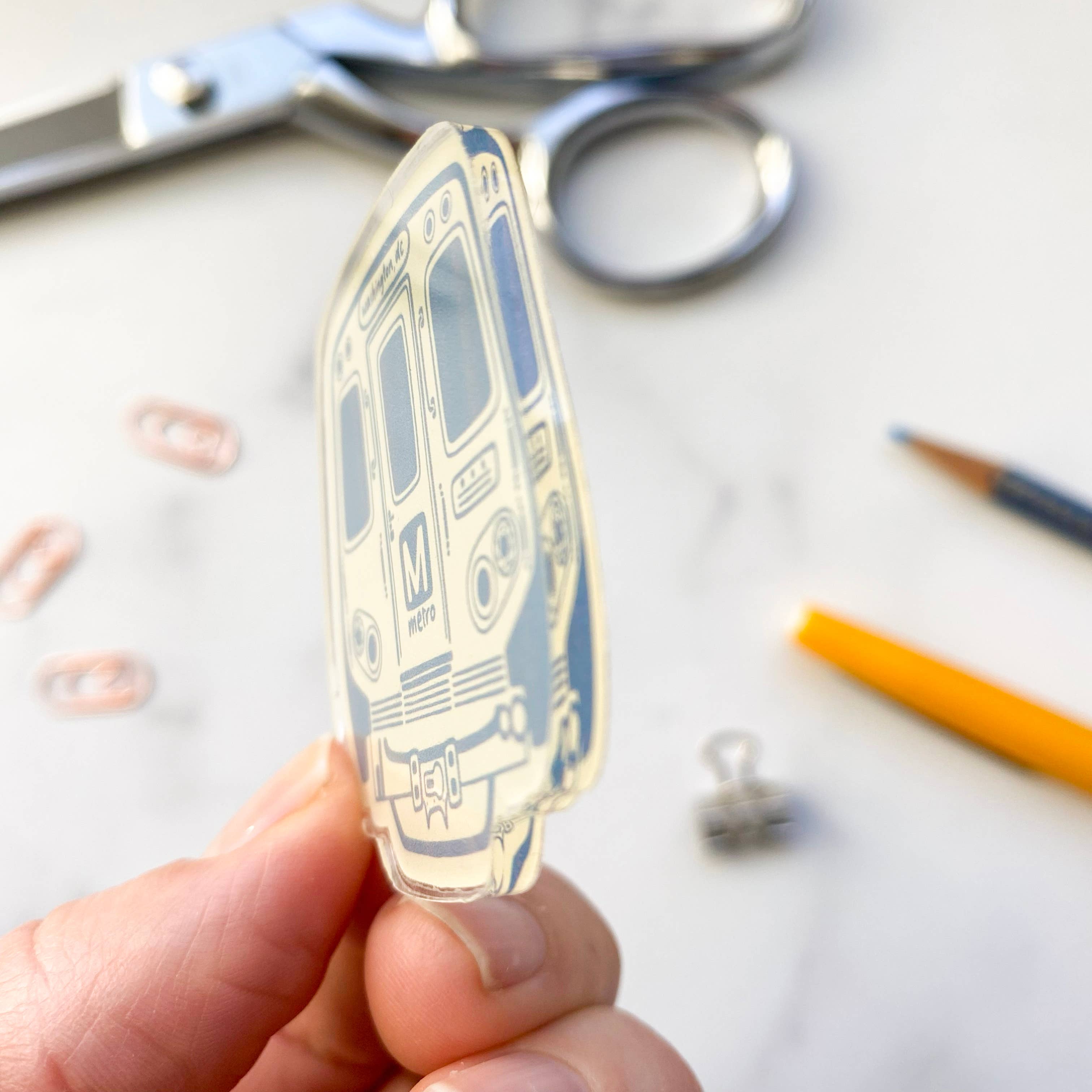 Billie Claire Illustration (Handmade) - Wholesale Magnet - Acrylic Magnet - DC Metro (Multiple Line Colors Available)13