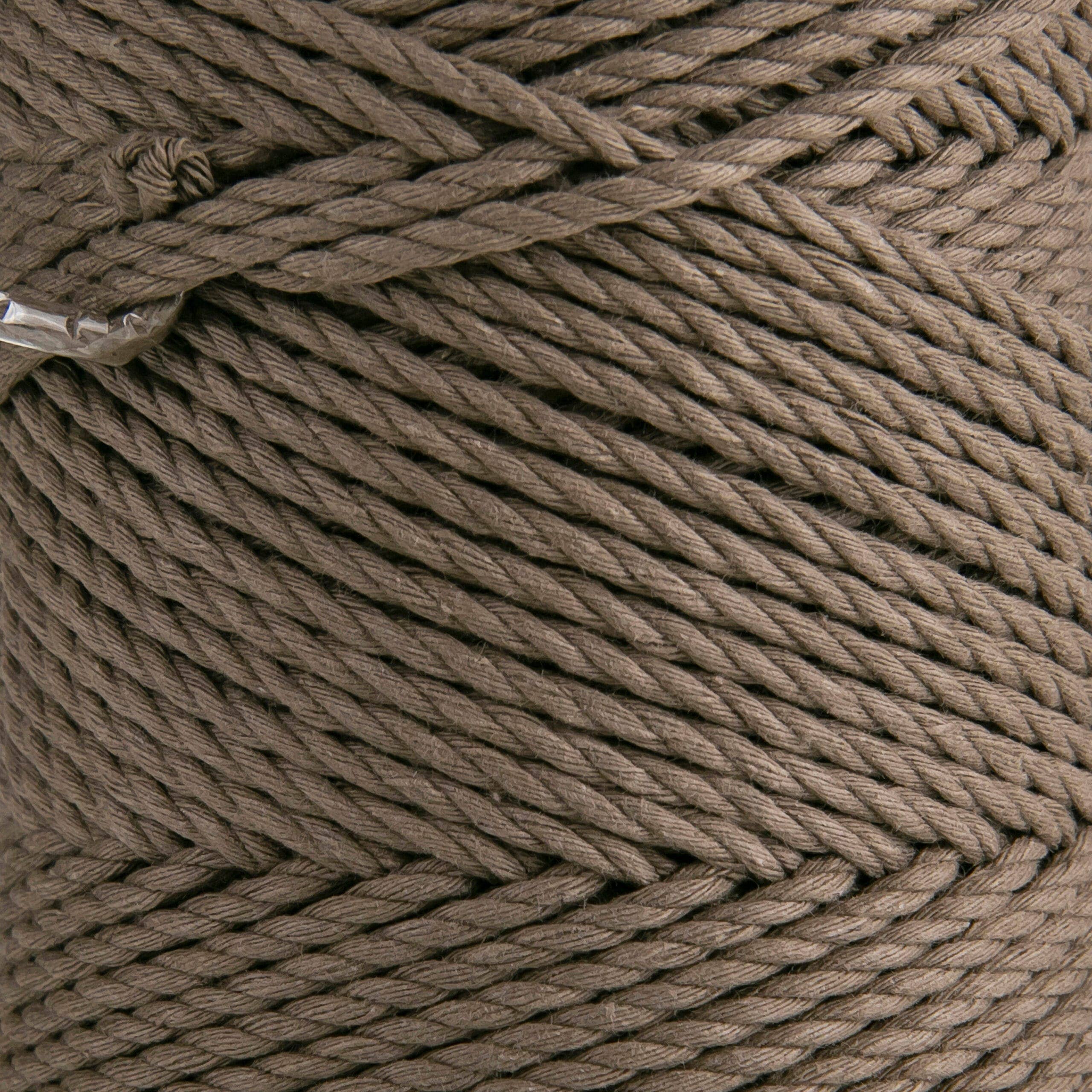 MB Cordas - Wholesale Cord - 3MM 3 Strand Twisted 500g Macrame Cotton Cord BROWN 130-145m  Macrame Rope 3 ply Craft String3