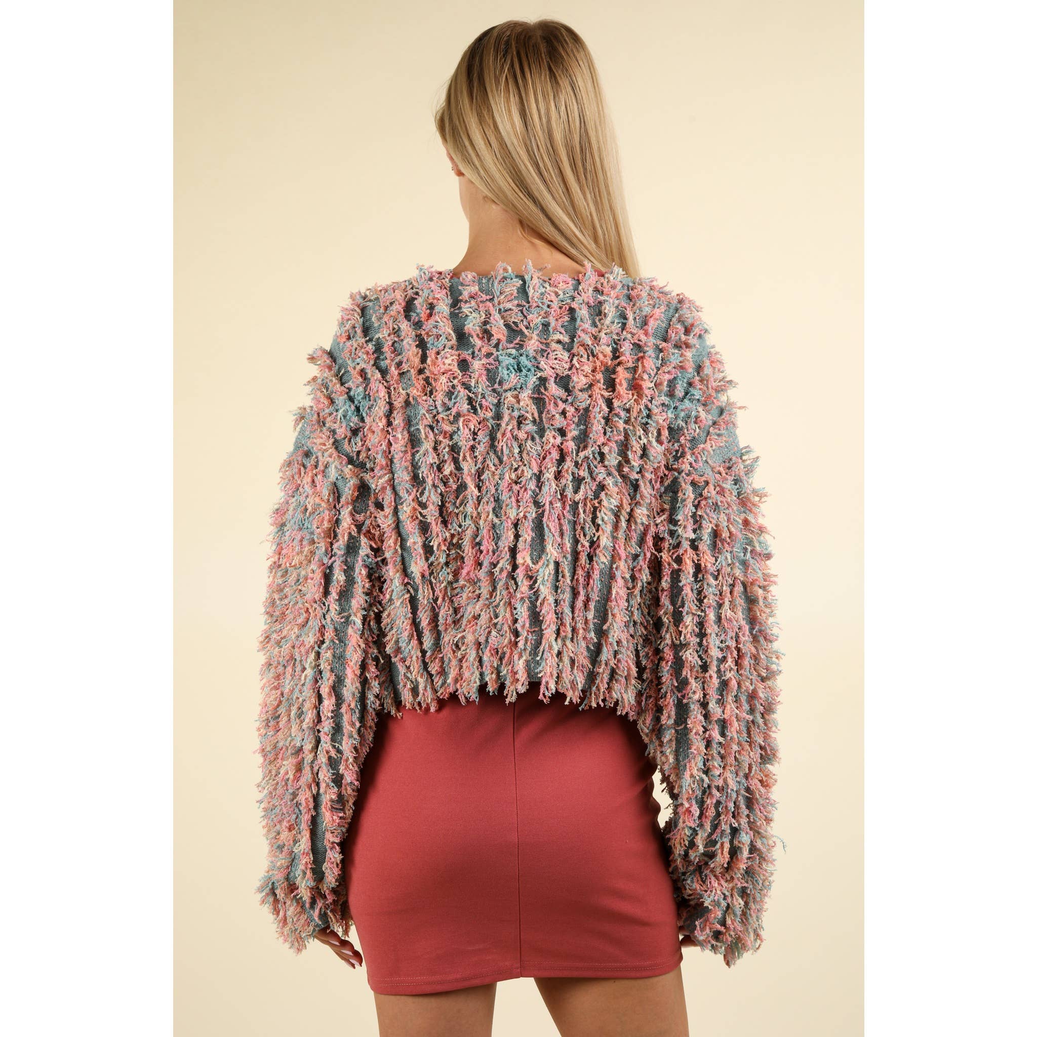 Apolline - Vente Cardigan – femme - Veste de vacances en tricot de laine Shaggy Soft Shaggy5