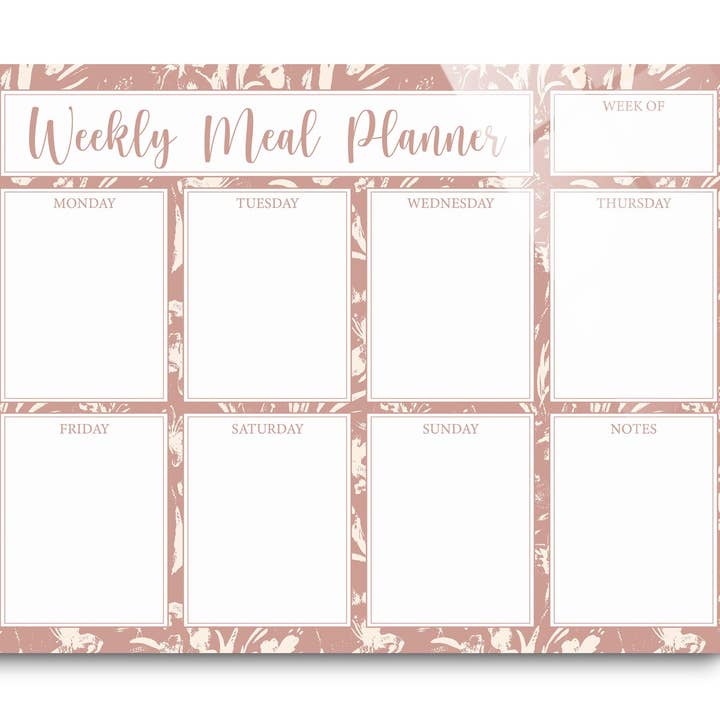 Glass Dry Erase Board, Weekly Meal Planner, Wedding Gifts for wholesale by Clairmont & Co