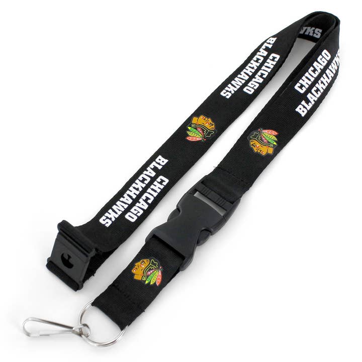 NHL Chicago Blackhawks Team Lanyard, Black for wholesale by Aminco USA