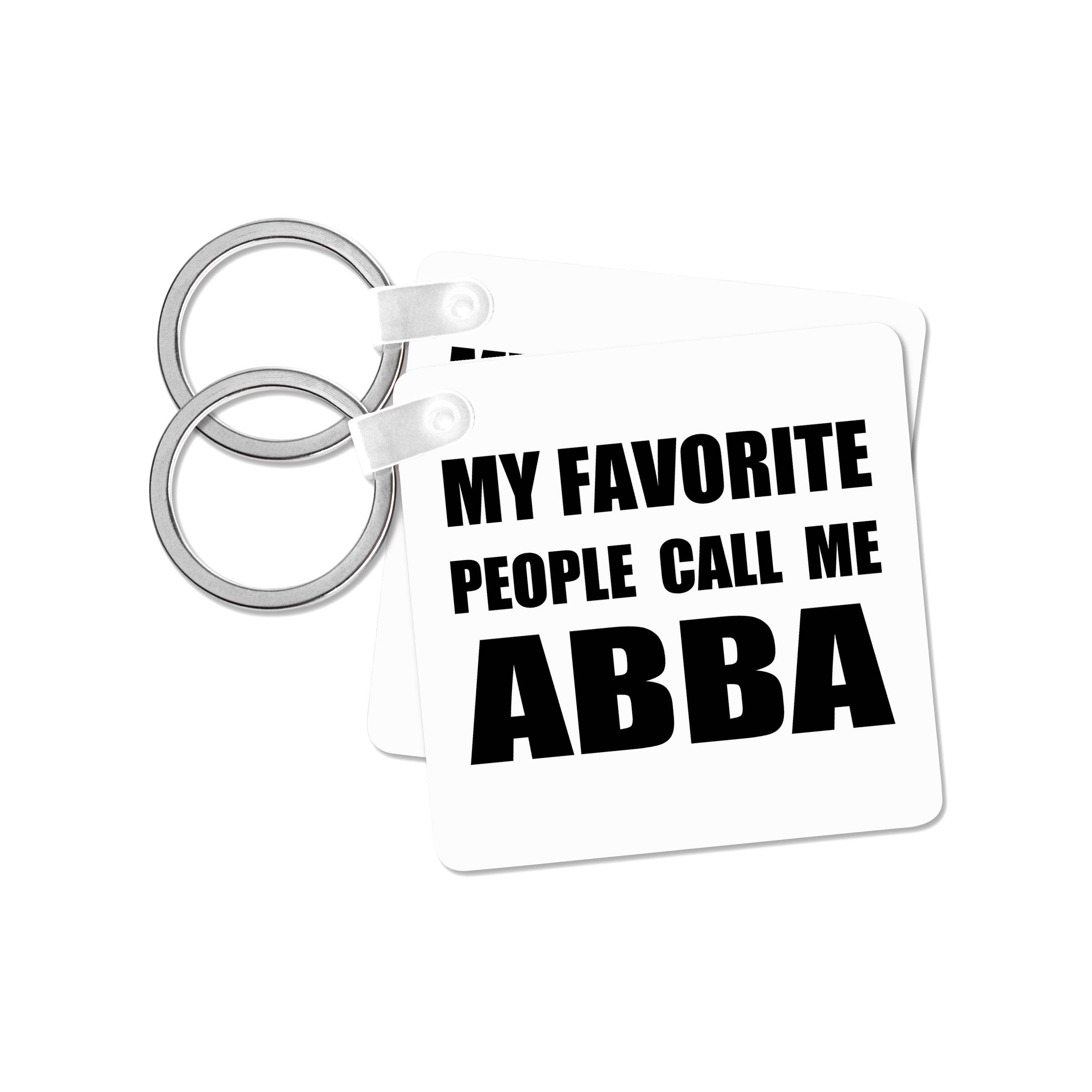 3dRose - Wholesale Sleutelhanger - Uniseks - 3dRose, Mijn favoriete mensen noemen me Abba - vader of papa in Hebreeuws zwarte tekst, Sleutelhanger0