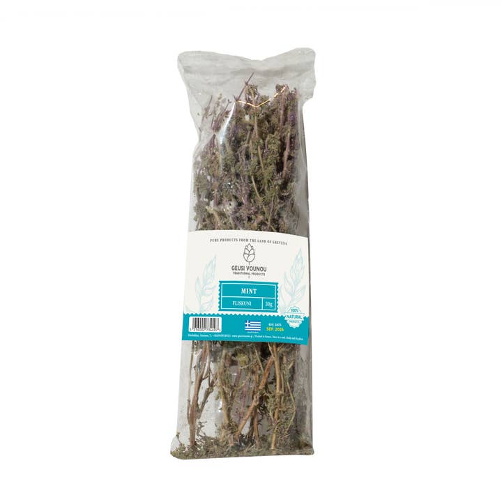 Whole Greek Dried Mint, 100% natural, 30g - Geusi Vounou for wholesale by Oilladi