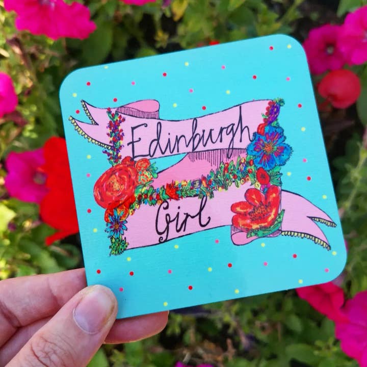 Claire Barclay Draws - Wholesale Onderzetters - Edinburgh Girl Banner Coaster