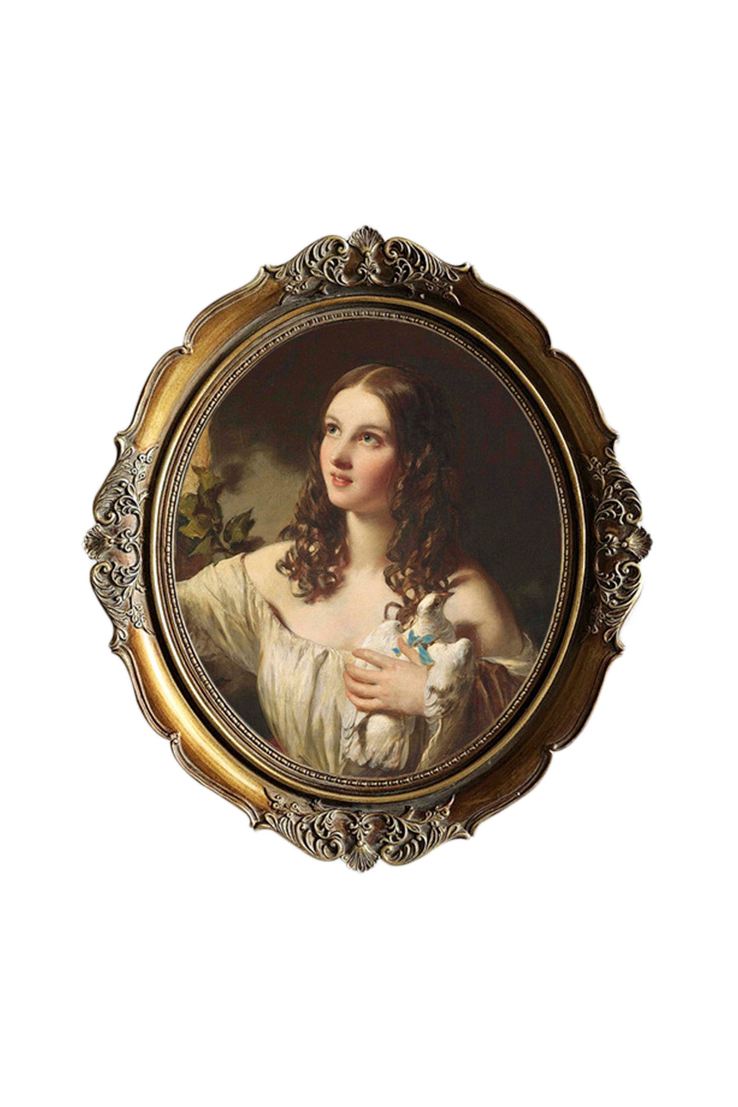 Bronze James Sant Girl Round Vintage Decorative Painting W1578 for wholesale on Faire0