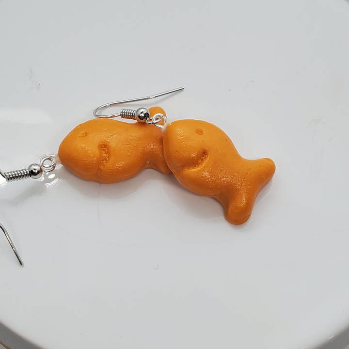 REMOVED BRAND - Wholesale Dangle Earrings - Goldfish Earrings, Fish Earrings, Snack Earrings1