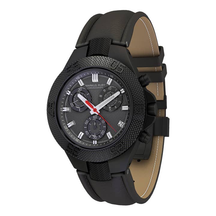 Markus Ruby - Wholesale Wrist Watch - Men's - Markus Ruby Chronograph - Leather Band