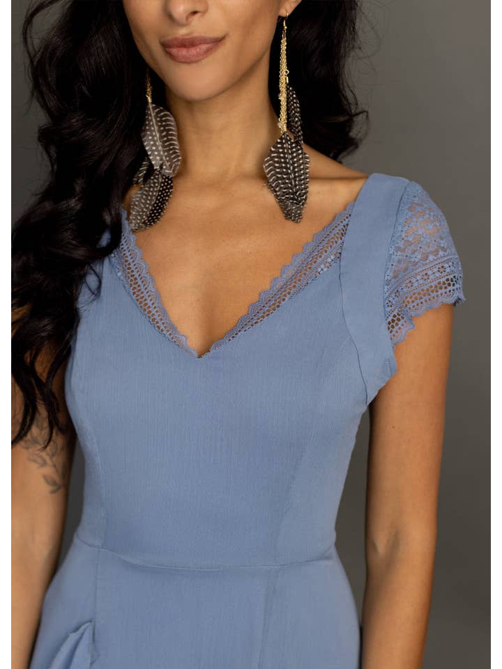 Joyfolie - Wholesale Dress - Women's - Baylin Dress in Bluestone