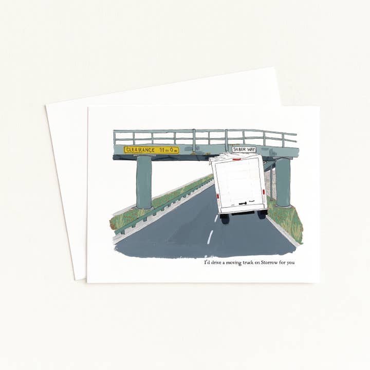Storrow Drive Boston - Valentine's Day Greeting Card for wholesale by Sarah Wormann Art
