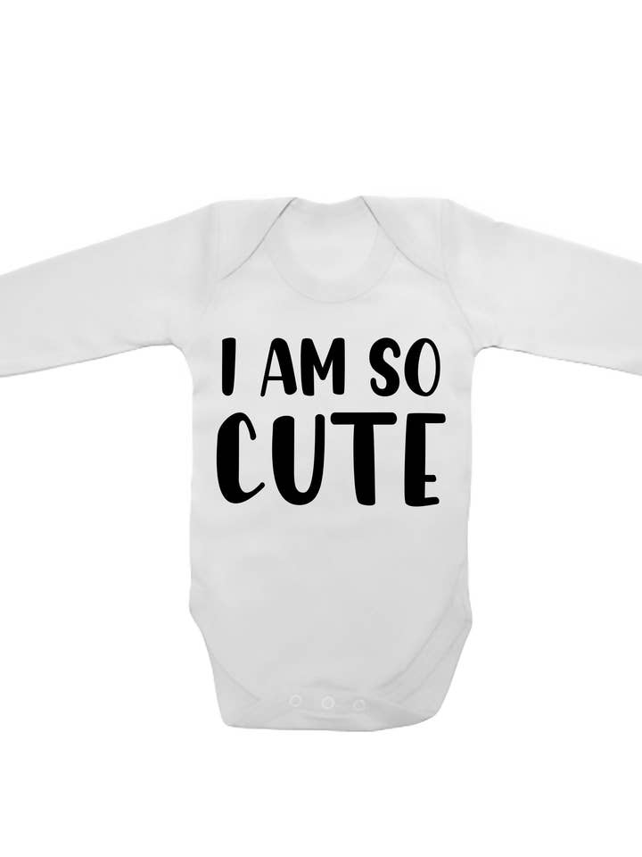 I Am So Cute - Gilets à manches longues pour bébé pour la vente par Little Ratbag