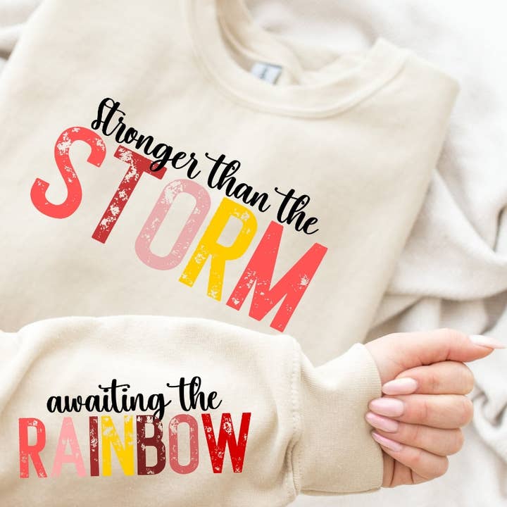 Stronger Than The Storm Crewneck Sweatshirt for wholesale by My Carolina Moon
