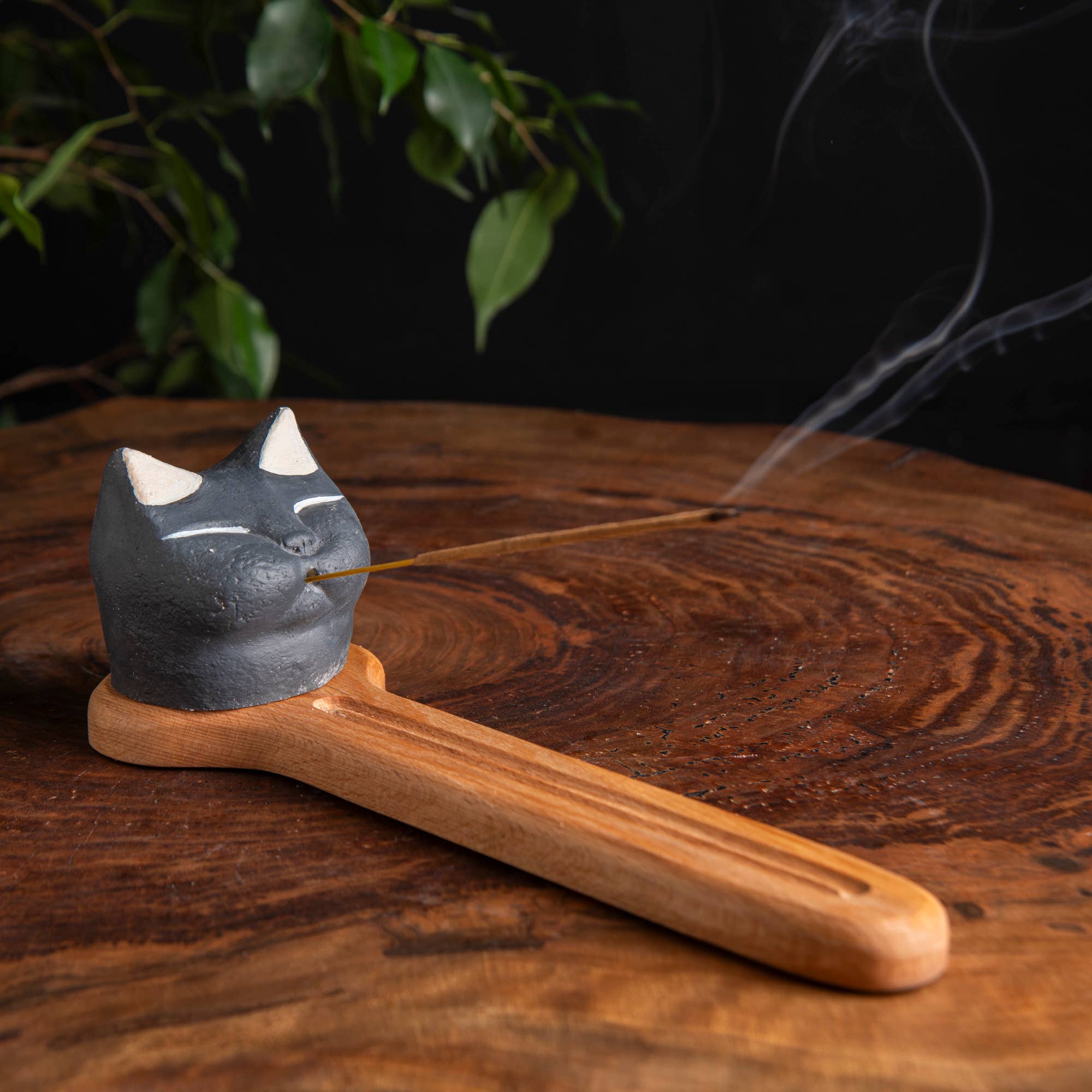 Troy Touch - Wholesale Incense Holder - Tabby Cat Incense Holder, Handmade Incense Holder16