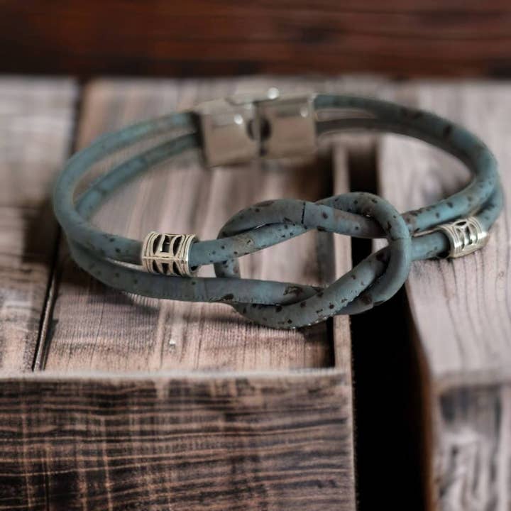 Karmyliege - Wholesale Woven/Braided Bracelet - Men's cork bracelet - Maël - Eco-friendly7