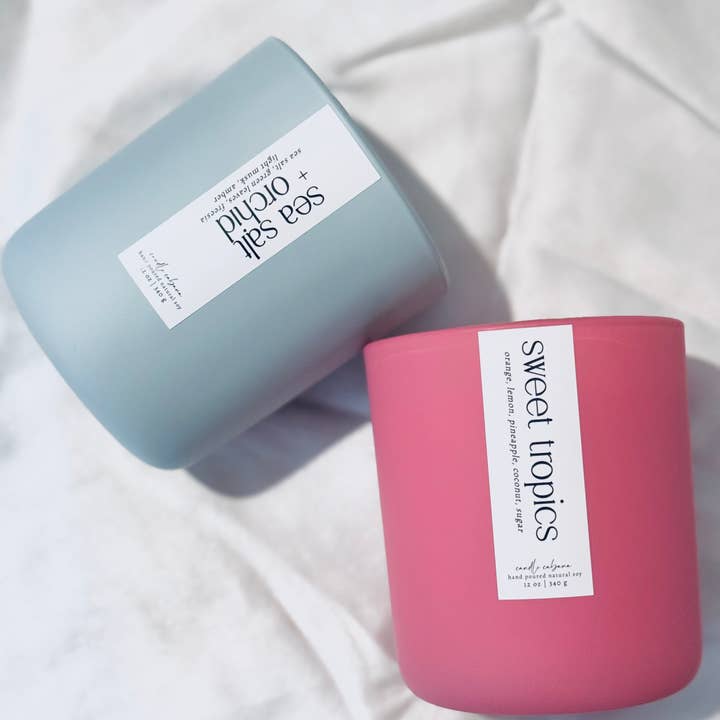 Candle Cabana - Wholesale Jar/Filled Candle - 12 oz Vessels, 10 Color Options - 100% Natural Soy Candle2