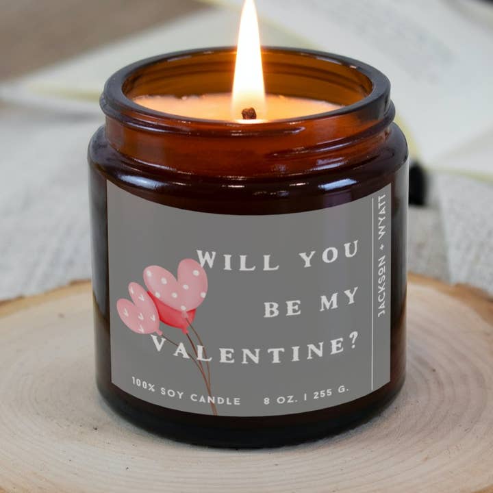 Vela de San Valentín, vertida a mano en Carolina del Norte, 100% cera de soja para venta al por mayor de Jackson + Wyatt