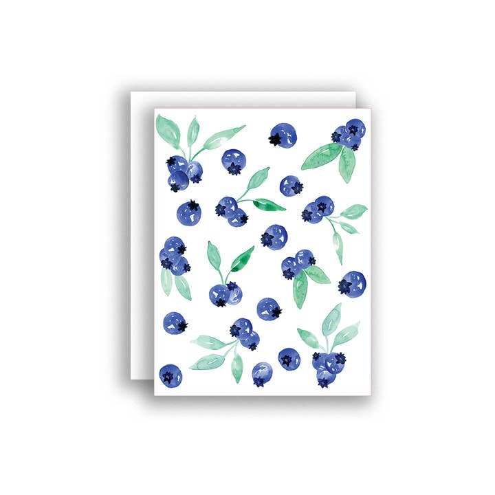Blueberries Greeting Card for wholesale by Printed Water