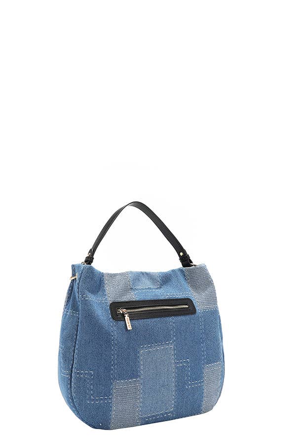 Nicole Lee USA – wholesale Shoulder bag – women's – BOSQUE DE AMOR DENIM HOBO BAG4