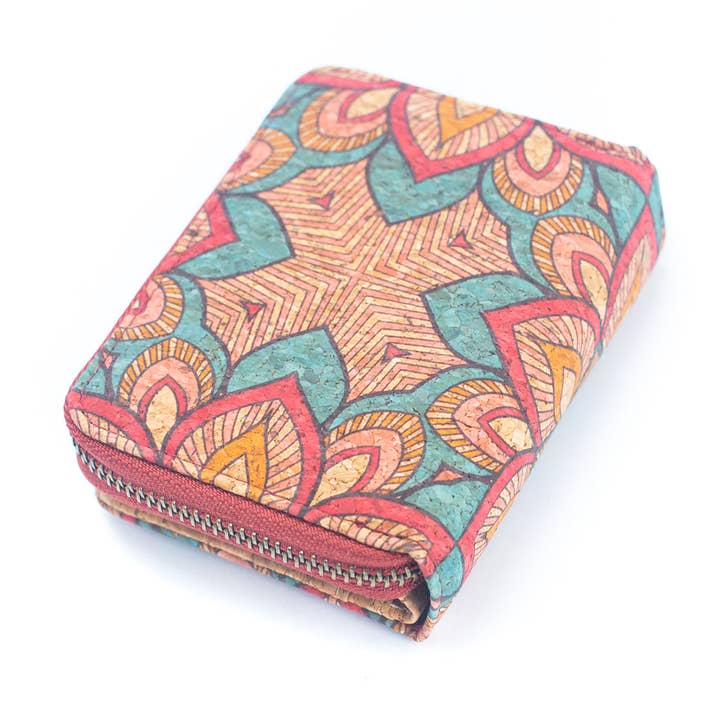 Meninas Bonitas Cork – wholesale Wallet – Women's – Natural Cork Printed Women's Short Card Wallet BAG-2238