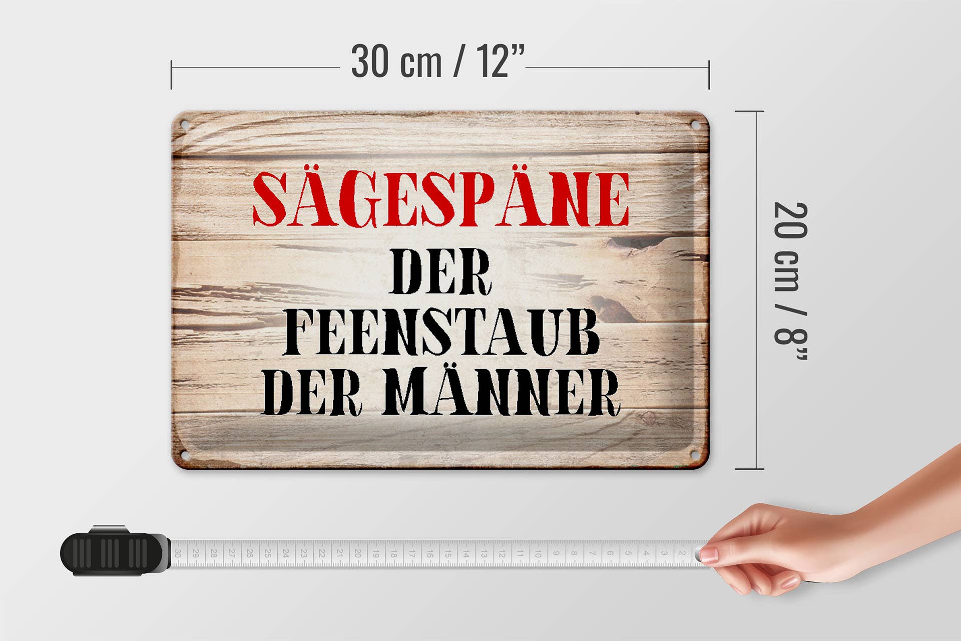Femer - Wholesale Sign - Metal sign saying 30x20cm Sawdust fairy dust of men3