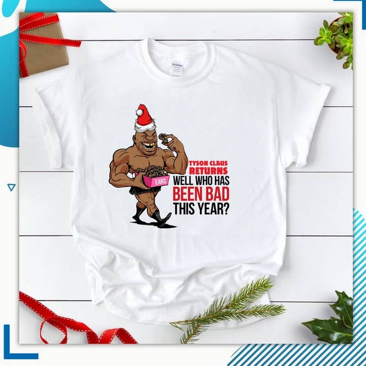 Black Mike Tyson Christmas Shirt, Chrithmith Shirt, Merry Chrithmi for wholesale on Faire0