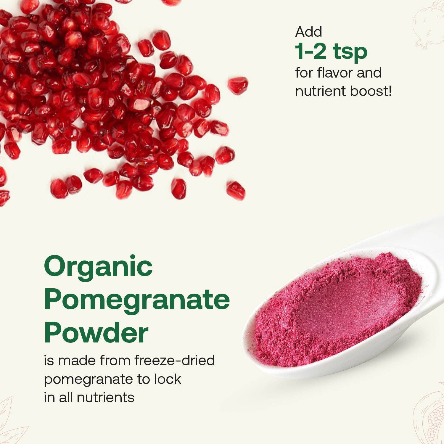 Quay Naturals - Wholesale Powdered Health Drink - Organic Pomegranate Juice Powder4