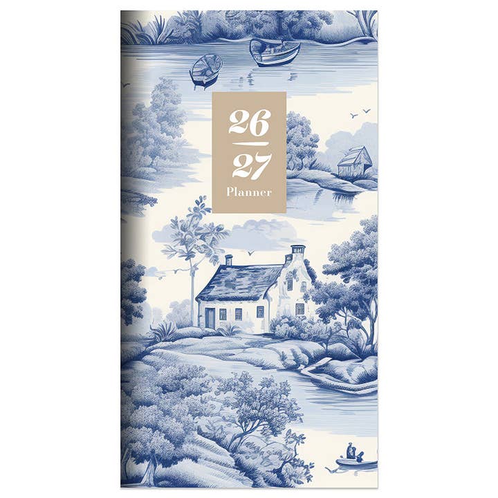 TF Publishing - Paper Goods – wholesale Planner – 2026-2027 Blue Toile Small Monthly Pocket Planner9