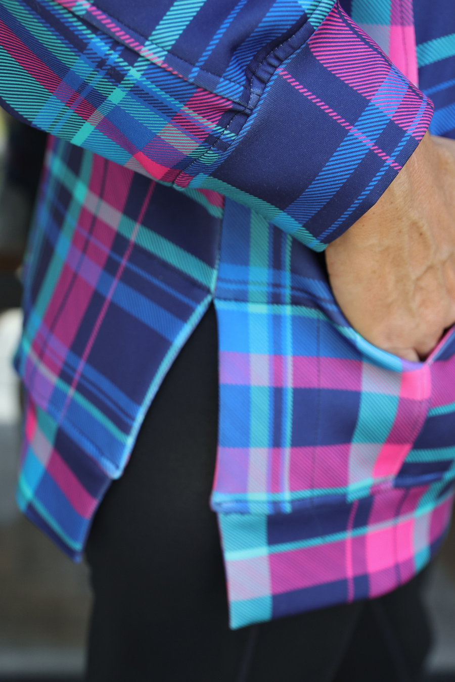 Navy Everyday Pullover- Plaid Pop for wholesale on Faire5